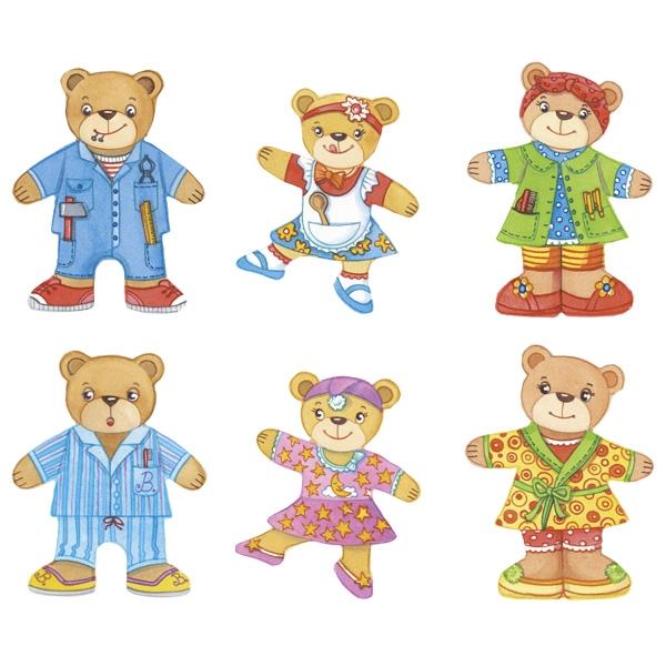Anziehpuppenpuzzle Bärenfamilie